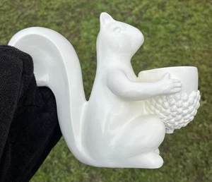 Nicole Miller Home Bougeoir White Squirrel Candle Holder - Picture 1 of 9