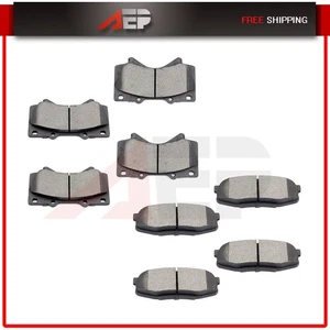 8 * F + R Ceramic Brake Pads Fits Lexus LX570 2008 2009 2010 2011 2013 2014-2019 - Picture 1 of 6