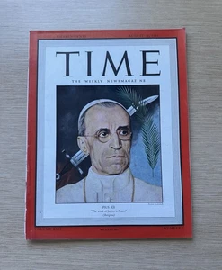 Time Magazine PIUS XII "The work of Justice is Peace." Number 7. AUGUST 16, 1943 - Picture 1 of 7