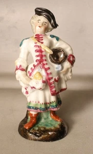 Antike Porzellan Figur eines Schotten hält ein Fass unter dem Arm - Bild 1 von 24