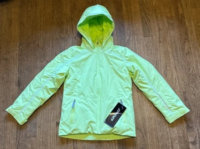 Chaqueta de esquí para nieve Spyder Conquer juvenil talla 12 verde neón nueva $189 Foto 1 de 3