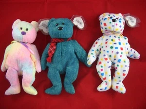 Ty Beanie Babies Groovy, Wallace & TY 2K Bears - Imagen 1 de 4