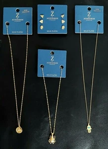 Accessoire Z Talisman vergoldet Anhänger Ketten/Ohrstecker: BÖSES AUGE, HAMSA Symbole - Bild 1 von 19
