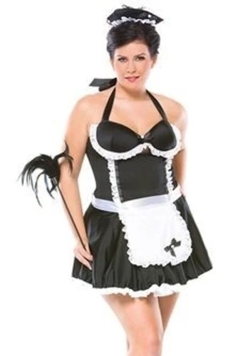 DISFRAZ HALLOWEEN CRIADA FRANCESA RETRO ADULTO MUJER TALLA GRANDE 1X/2X Foto 1 de 1