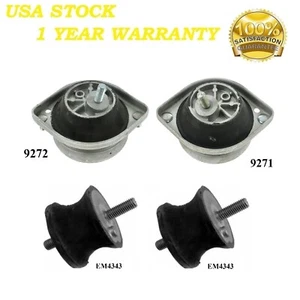 4PCS MOTOR & TRANS MOUNT FIT BMW 540I 4.4L 1997-2003, 740I 4.0L & 4.4L 1995-2001 - Picture 1 of 5