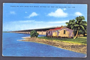 Postal FL - Llave de paloma con puente de siete millas entre Key West y Mainland - Imagen 1 de 2