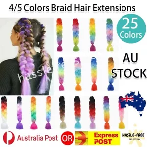 Jumbo Braiding Hair 60cm Hair Extensions Kanekalon Braid Synthetic Crochet Fiber - Picture 1 of 26