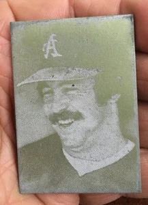 Original Metal Newspaper Print Plate Jim Catfish Hunter Oakland A's - Picture 1 of 4