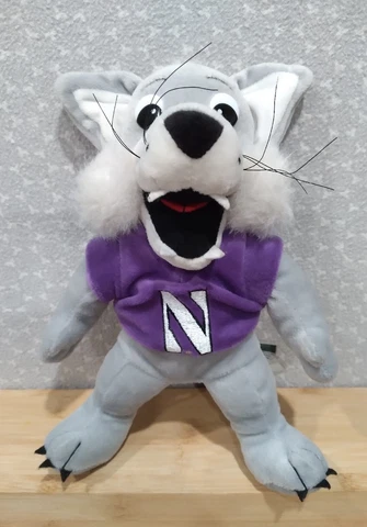 Northwestern Wildcats Willie The Wildcat Mascot Plush Toy Collectible 8" Cover