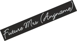 PERSONALISED Future Mrs Diamante Hotfix Wedding FOR Sashes Transfer iron on - v - Picture 1 of 2