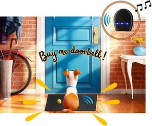 Petdoorbell Pet Entrance Bell Dog Cat Door Alarm - Picture 1 of 13