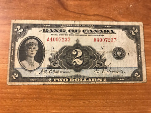 Canada 2 1935 $ Banque du Canada BC-3
