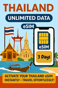 3 Tage Bestes THAILAND Unbegrenzte Daten ESIM Daten Reisen E Sim High-Speed 5G/4G 📶 - Bild 1 von 14