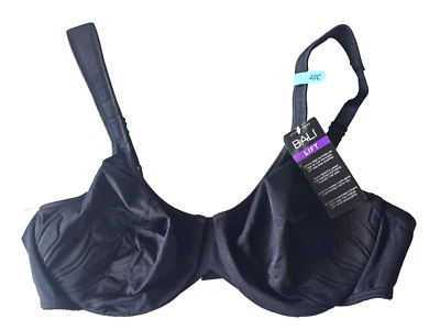 Bali Women's Live It Up Seamless Shapewear Underwire Full Coverage Bra Black 40C - Image 1 of 4