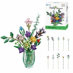Contixo BK05 Tulip Floral Bouquet Flower 3D Building Block Brick Set - 999 PCS - Picture 1 of 7