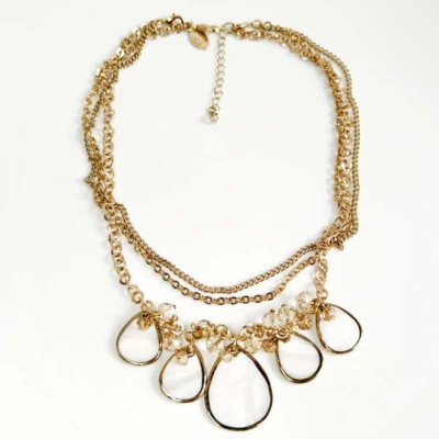 Nuevo Collar Babero 18" Casa Blanca Mercado Negro Elegante Mujeres Vacaciones Joyería Foto 1 de 4