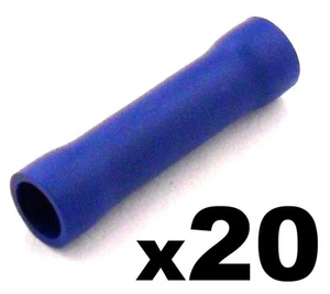 20x Conector de cuaderno recto aislado azul terminales de engarce eléctrico cable - Imagen 1 de 4