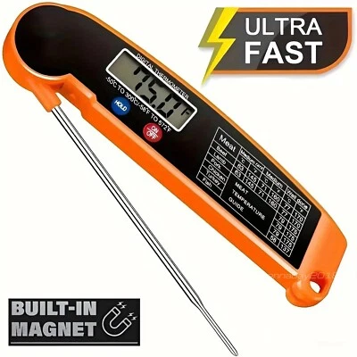 Instant Read Digital Meat Thermometer For Kitchen Food Cooking BBQ Grill Smoker - Image 1 of 4