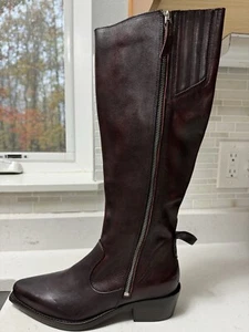 NUEVO SIN CAJA -WE THE FREE - BOTAS DE MONTAR QUENTIN Cuero Alto Chocolate Cereza Talla 37 EE. UU. 7 - Imagen 1 de 21