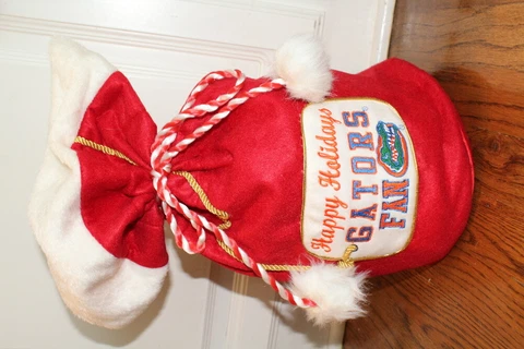 Happy Holidays Florida Gators Fan Santa Drawstring Holiday Gift Sack Bag Cover