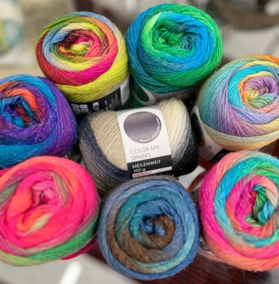 Lana Grossa Meilenweit Color Mix SPARKS , Sockenwolle, Merino/PA, 100g ca. 400m - Bild 1 von 4