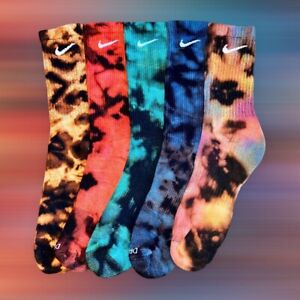 Nike Custom Tie Dye Crew Socks For Men 1 Pair READ DESCRIPTION