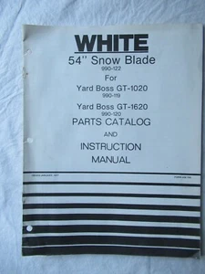 Hoja de nieve White Snow Boss 54' manual de instrucciones del operador y catálogo de piezas - Imagen 1 de 8