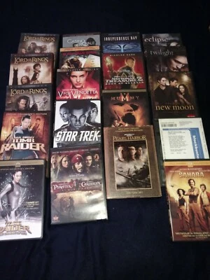 DVD'S Tomb Raiders, Twilight's, Lord of the Rings, Mummy, Independence Day etc  - Image 1 of 4