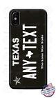 Texas State Nummernschild personalisierte Handyhülle für iPhone 14 Samsung Google