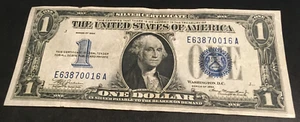 1934 $1 One Dollar Silver Certificate FUNNY BACK Currency Bill EA Block - Picture 1 of 2