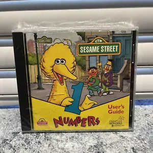 Sesame Street Numbers Windows PC CD-ROM w/ User's Guide EA 1995 New Case Cracks - Picture 1 of 4