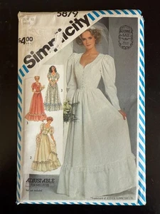 New Simplicity 5879 GUNNE SAX Sewing Pattern Prairie Wedding Bridesmaid Dress 10 - Picture 1 of 3