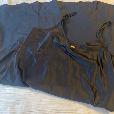 Cabernet NUEVO CON ETIQUETAS Camisón Negro Largo Negligee Intimo Correas Espagueti Talla XL Foto 1 de 4