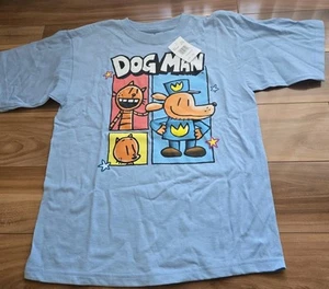 NWT Kids S (8) Dog Man Graphic Tee Shirt Top Lil Petey Movie Boy Girl - Picture 1 of 4