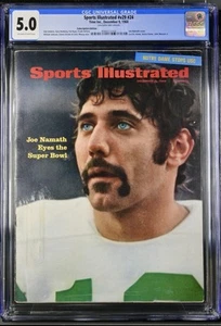 Sports Illustrated JOE NAMATH CGC 5.0 December 9, 1968 Super Bowl Jets - Picture 1 of 2