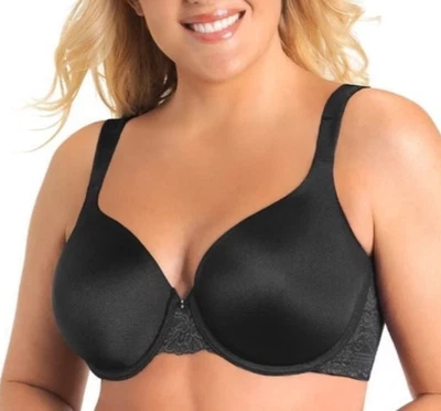Vanity Fair 75371 Beautiful Benefits Elegance Black Lace Underwire Bra Sz 40C - Image 1 of 4