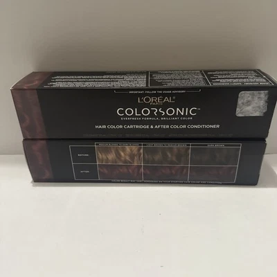 Cartucho y acondicionador para cabello L'Oreal Colorsonic marrón claro rojo intenso 6RR 2PK Foto 1 de 4
