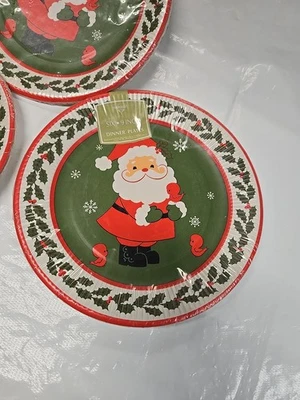LOTE DE PLATOS DE PAPEL NAVIDEÑOS VINTAGE EMBAJADOR NUEVO EN STOCK - 3 paquetes de 6 platos Foto 1 de 4