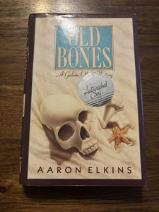 SIGNED Old Bones By Aaron Elkins 1st Printing First Edition 1987 HCDJ - Bild 1 von 12
