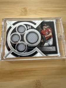 2018 Topps Museum Collection Baseball Max Scherzer Quad Relic /99 Card #SPQR-MS - Picture 1 of 2
