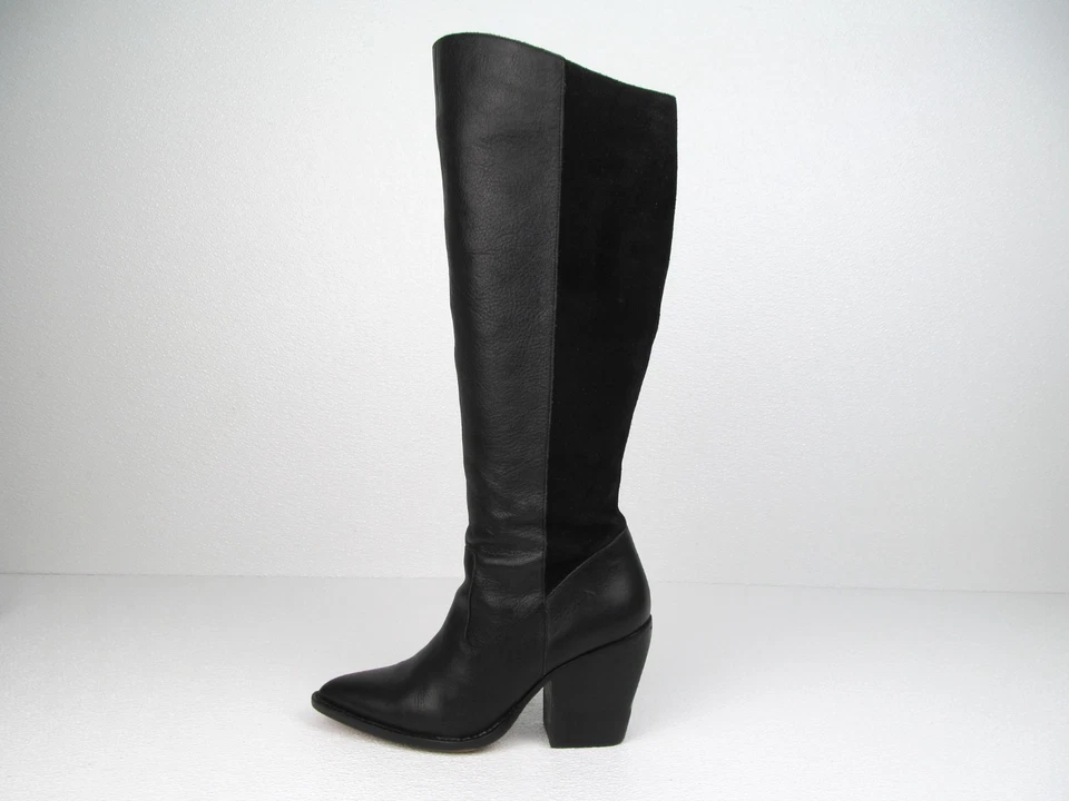 Sole Society Maja Black Leather Knee-High Boots Women's Size 7M - Image 1 of 4