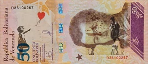 BANKSY * 50 bolívares * Billete real * Dismaland 2015 * Certificado * Sello - Imagen 1 de 10