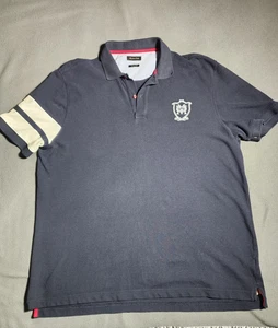 Massimo Dutti Poloshirt Herren XXL dunkelblau Kurzarm Logo Viertelknöpfe - Bild 1 von 18