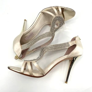 Glint Gldevyn Gold Rhinestone Formal Ivory Shoes Heels // 7.5 - Bild 1 von 11