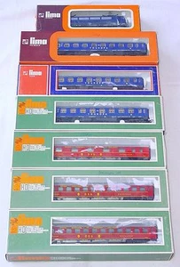 Lima HO DB BR E-410 ELECTRIC LOCOMOTIVE & 6x TOUROPA WAGON HOLIDAY TRAIN MIB`78! - Picture 1 of 12