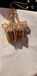 CHRISTMAS PRESENT GIFT EARINGS Beaded Novelty Gift Fancy Dress - Picture 1 of 1