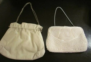 BOLSOS DE NOCHE DE COLECCIÓN CON CUENTAS JAPÓN CUERO SINTÉTICO - Imagen 1 de 8