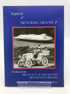 Aspects of Motoring History 7, Malcolm Jeal, Excellent Book - Imagen 1 de 1
