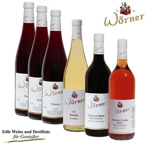 6 Fl. Geschenk-Paket süß - WEINGUT WÖRNER Geschenkset Rotwein Weißwein Pfalz - Bild 1 von 6