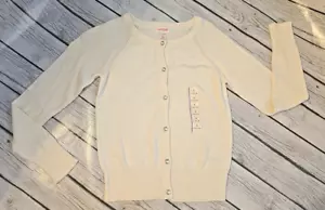 Girl's Cat & Jack Cream Color Cardigan Sweater Size Large 10/12 NEW - Picture 1 of 6